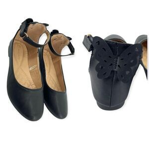 Mini Moda Clark Toddler Girl’s Black Mary Jane Butterfly Ballet Flats Size 9